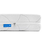 Matelas de berceau et de lit pour tout-petit 2 étapes Organic Dream ComfortCloud en blanc