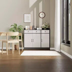 42,5 commode-buffet, table de buffet de bar à café moderne, meuble de rangement de cuisine en bois avec étagère réglable, pour salon, entrée