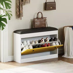 Meuble à chaussures banc de 80 cm, armoire à chaussures moderne pour entrée, avec tiroir abattant et coussin d'assise, pour couloir, chambre, salon