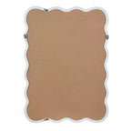 MAYEERTY Miroir décoratif 30 x 40 cm, rectangulaire ondulé, cadre en bois massif pour chambre à coucher, salle de bain, salon, blanc