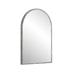 Miroir ovale/en arche en fer forgé rétro, miroir à effet vieilli, miroir mural à suspendre pour la décoration de salle de bain/chambre à coucher/salon, argent/or - ModernLuxe