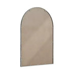 Miroir ovale/en arche en fer forgé rétro, miroir à effet vieilli, miroir mural à suspendre pour la décoration de salle de bain/chambre à coucher/salon, argent/or - ModernLuxe