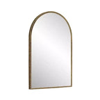Miroir ovale/en arche en fer forgé rétro, miroir à effet vieilli, miroir mural à suspendre pour la décoration de salle de bain/chambre à coucher/salon, argent/or - ModernLuxe