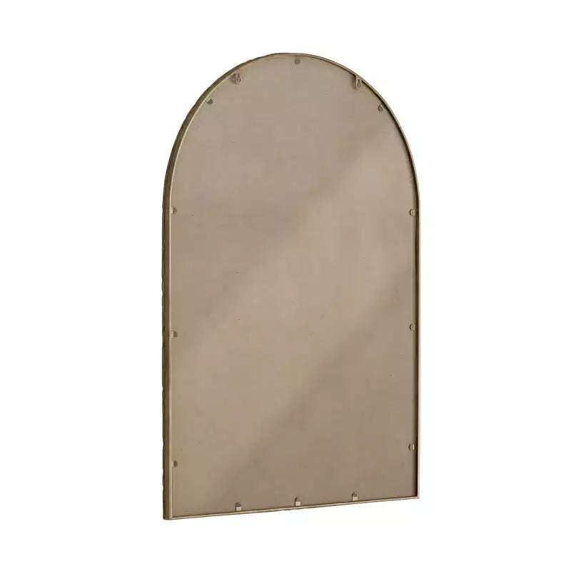Miroir ovale/en arche en fer forgé rétro, miroir à effet vieilli, miroir mural à suspendre pour la décoration de salle de bain/chambre à coucher/salon, argent/or - ModernLuxe