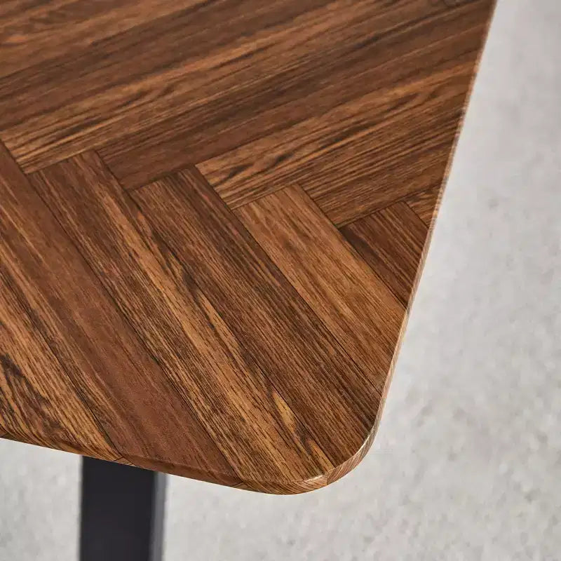 Ensemble de salle à manger GDFStudio Hobson moderne 5 pièces en bois et similicuir rembourré