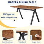 Ensemble de salle à manger GDFStudio Hobson moderne 5 pièces en bois et similicuir rembourré