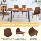 Ensemble de salle à manger GDFStudio Hobson moderne 5 pièces en bois et similicuir rembourré