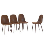Ensemble de salle à manger GDFStudio Hobson moderne 5 pièces en bois et similicuir rembourré