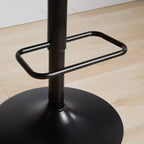 Tabouret de bar pivotant et réglable en hauteur GDFStudio Agnes en similicuir et bois courbé