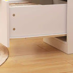 Bureau d'ordinateur Famapy 61,4H blanc avec étagère supérieure, armoire mobile, table d'écriture avec panneau perforé et roulettes verrouillables