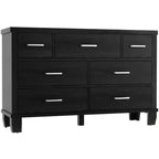 GustoWave Dresser with 7 Drawers, Chest of Drawers Closet with Metal Handle, Wooden Dresser Organizer for Bedroom, Living Room