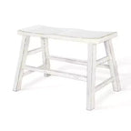 Banc hauteur comptoir Royal Hampton de 33 po de large | Pieds en tréteaux avec repose-pieds | Bois d'acajou