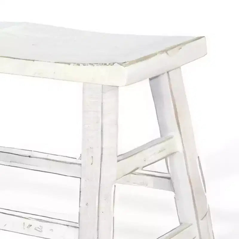 Banc hauteur comptoir Royal Hampton de 33 po de large | Pieds en tréteaux avec repose-pieds | Bois d'acajou