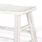 Banc hauteur comptoir Royal Hampton de 33 po de large | Pieds en tréteaux avec repose-pieds | Bois d'acajou
