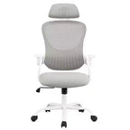 Chaise de bureau ergonomique MAYEERTY - Dossier haut, roulettes, accoudoirs relevables, réglable