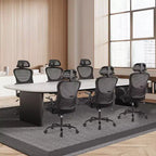 Chaise de bureau ergonomique MAYEERTY - Dossier haut, roulettes, accoudoirs relevables, réglable