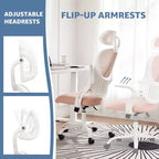 Chaise de bureau ergonomique MAYEERTY - Dossier haut, roulettes, accoudoirs relevables, réglable