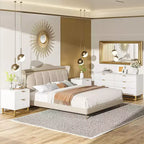 Commode de chambre à trois tiroirs Zstar avec pieds en métal