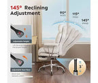 Chaise de bureau ergonomique en cuir avec repose-pieds, grande chaise de bureau inclinable avec soutien lombaire, vérin à gaz robuste SGS de classe 4