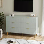 Commode de chambre à 6 tiroirs Zstar, avec poignées métalliques