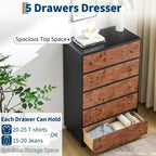 Commode moderne GustoWave, commode à tiroirs avec grande unité de rangement pour chambre, salon, couloir, chêne naturel