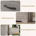 Commode avec poignées en métal, chiffonnier à 6 tiroirs, organisateur de rangement moderne, conception anti-basculement