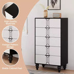 Armoire en bois au design vintage, commode de rangement à tiroirs profonds pour chambre à coucher, salon