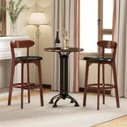 Costway Tabourets de Bar 30,5" (Lot de 2 ou 4) avec Dossier Incurvé et Repose-Pieds Hauteur Comptoir