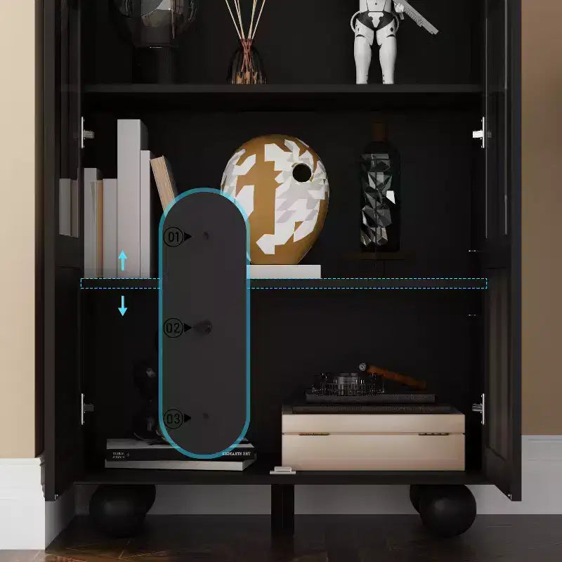 Étagère Famapy – Rangement élégant et polyvalent – Vitrine pour vos trésors littéraires et objets décoratifs