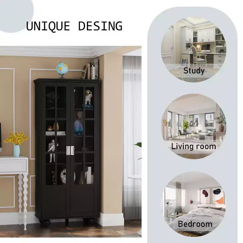 Étagère Famapy – Rangement élégant et polyvalent – Vitrine pour vos trésors littéraires et objets décoratifs