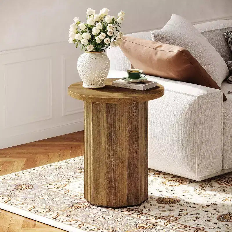 Table d'appoint ronde Lantine, Table d'appoint circulaire industrielle