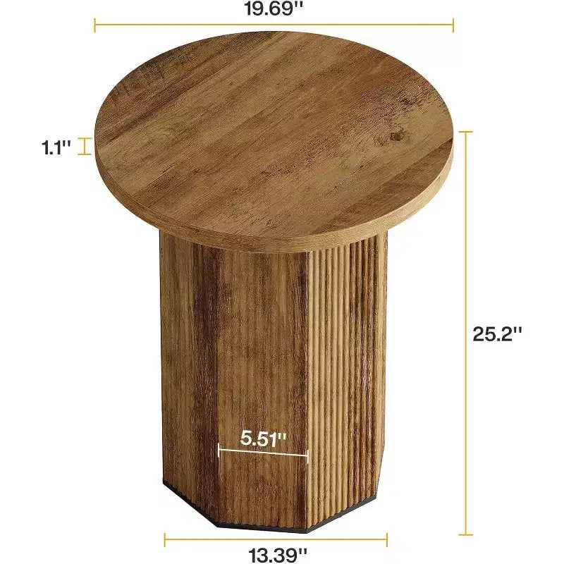 Table d'appoint ronde Lantine, Table d'appoint circulaire industrielle