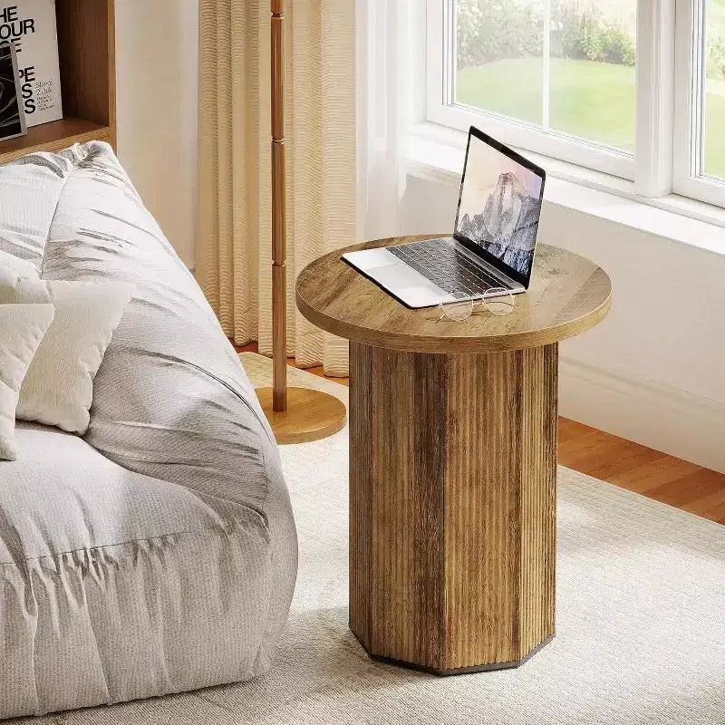 Table d'appoint ronde Lantine, Table d'appoint circulaire industrielle