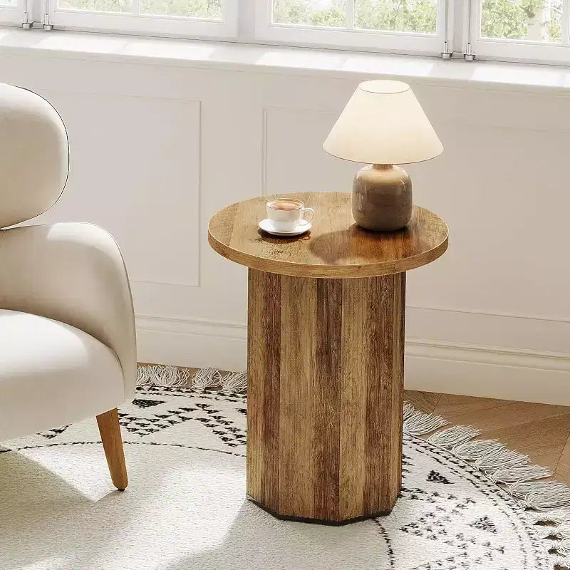 Table d'appoint ronde Lantine, Table d'appoint circulaire industrielle