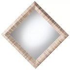 Miroir d'appoint carré Adino Bohème en herbe tressée naturelle bali & pari