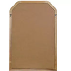 MAYEERTY Miroir décoratif en bois massif 24 x 36 avec coins arrondis pour chambre à coucher, salle de bain, salon, bois naturel