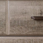 Commode horizontale HomeStock de 5,25 po H en aggloméré avec 8 tiroirs au fini brun