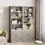 Étagère Acekool 71 po (180 cm) style ferme à 6 niveaux avec tiroir, Organisateur de rangement étroit en bois et métal, Étagère de présentation de style industriel