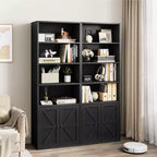 Étagère Acekool 71 po (180 cm) style ferme à 6 niveaux avec tiroir, Organisateur de rangement étroit en bois et métal, Étagère de présentation de style industriel