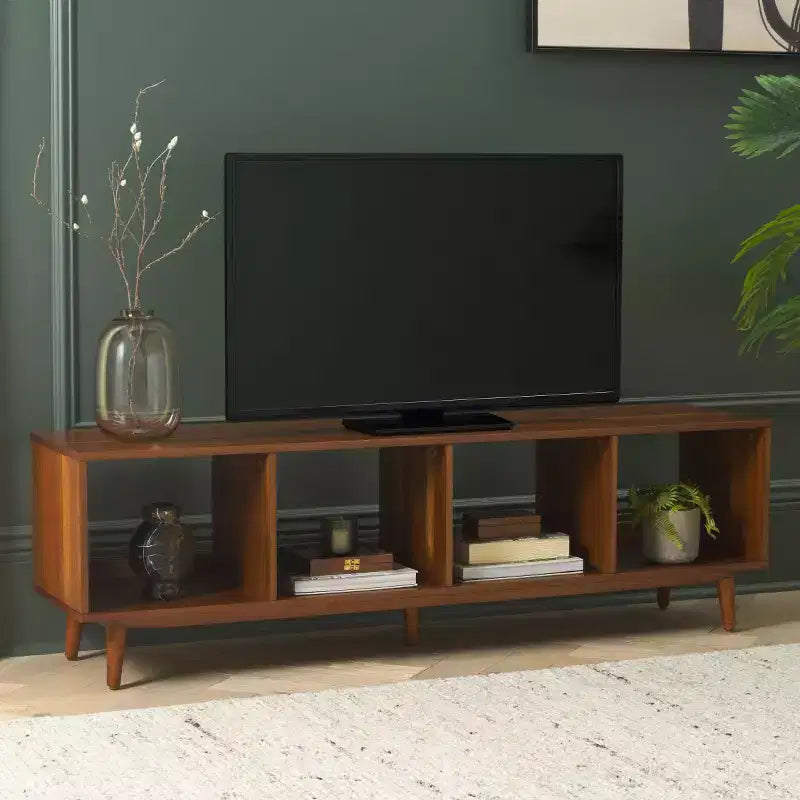 Meuble TV ouvert Cricket 4 - MED5016 - Acacia naturel - Safavieh