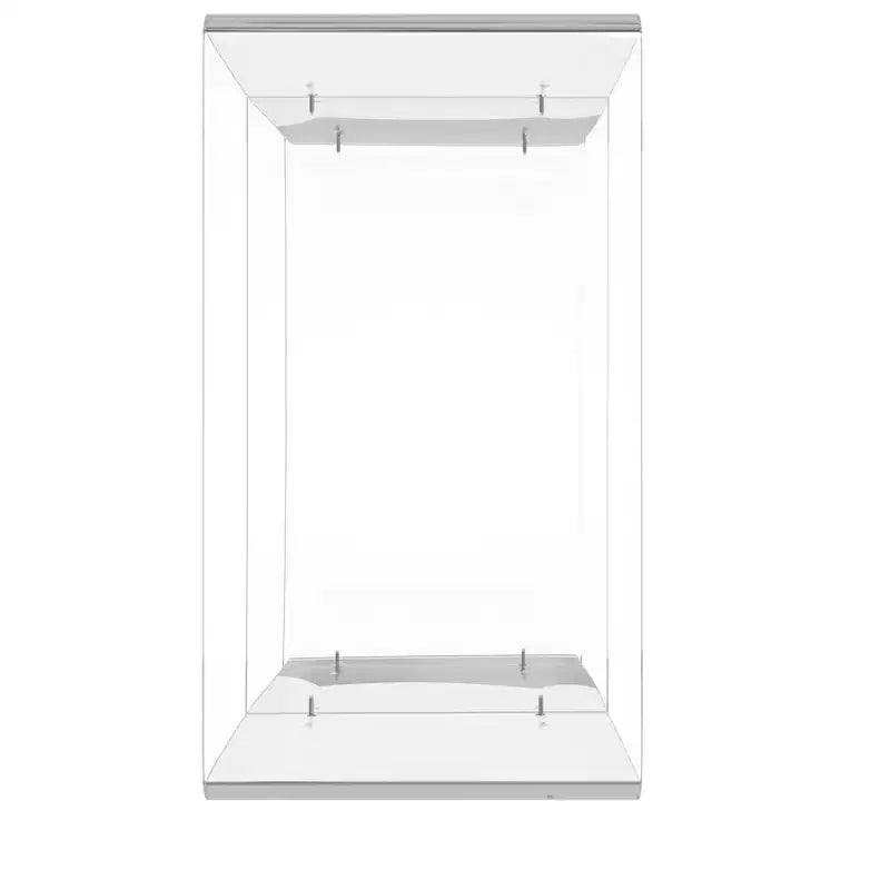 HomeRoots Bibliothèque à deux niveaux en plastique transparent 25