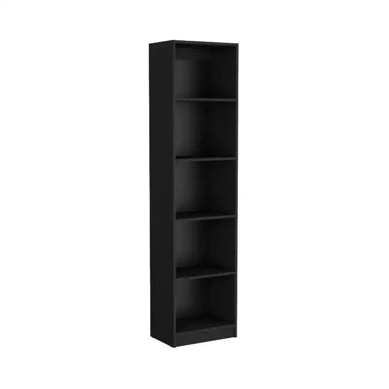 HomeRoots 70 Bibliothèque à cinq niveaux en bois noir