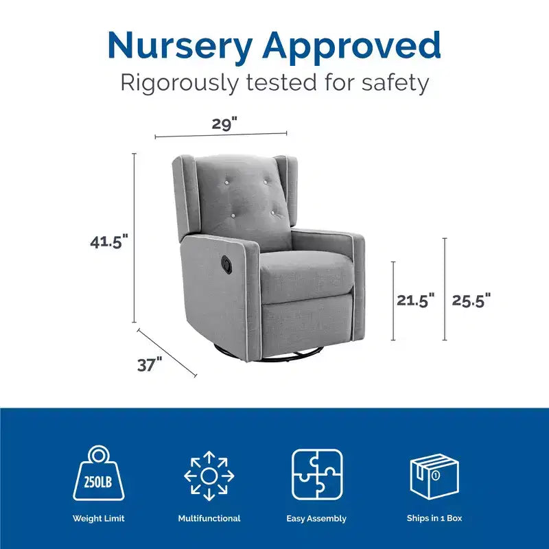 Fauteuil à bascule, pivotant et inclinable 4-en-1 Mikayla de Baby Relax