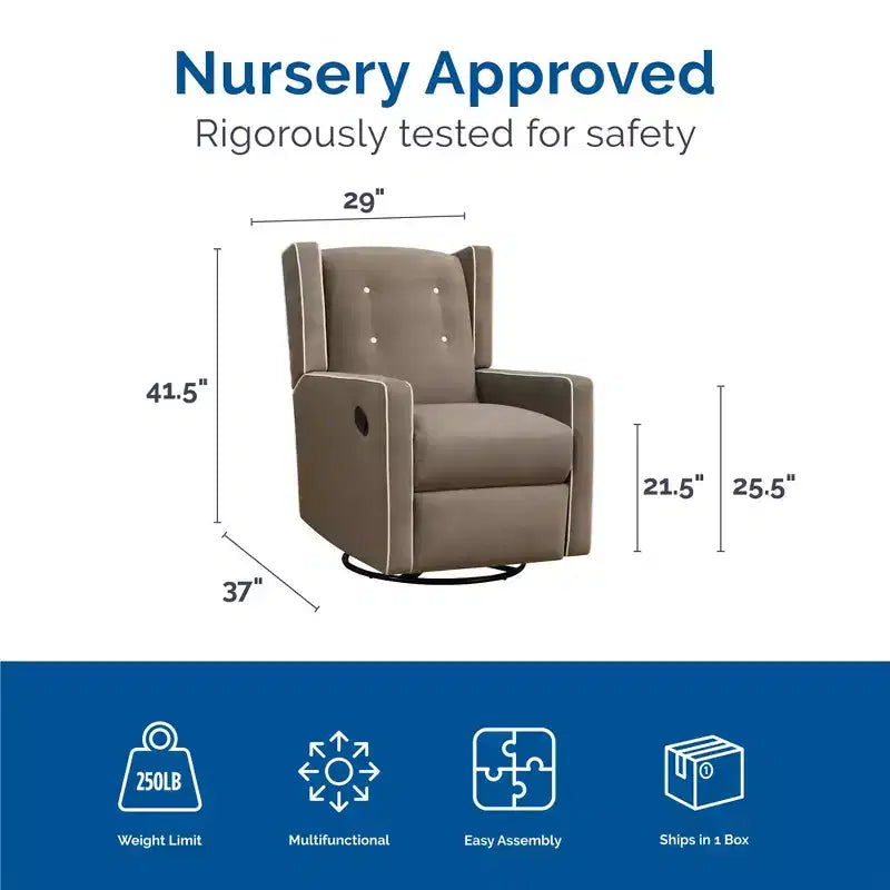 Fauteuil à bascule, pivotant et inclinable 4-en-1 Mikayla de Baby Relax