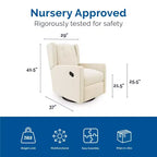 Fauteuil à bascule, pivotant et inclinable 4-en-1 Mikayla de Baby Relax