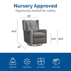 Fauteuil à bascule, pivotant et inclinable 4-en-1 Mikayla de Baby Relax