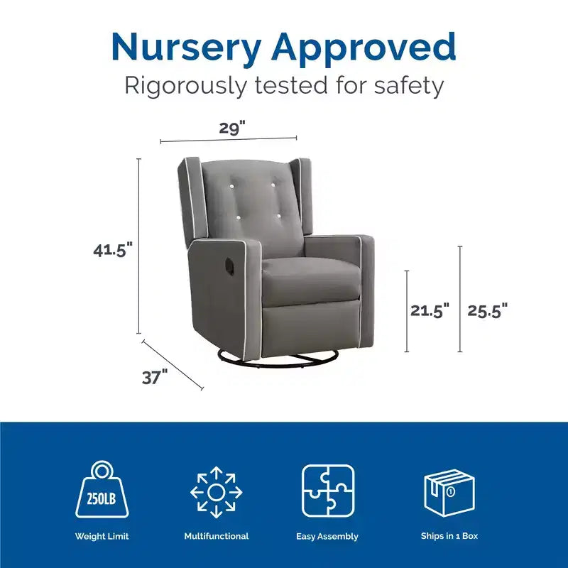 Fauteuil à bascule, pivotant et inclinable 4-en-1 Mikayla de Baby Relax
