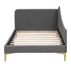 Lit de repos double Whisen rembourré avec tête de lit et accoudoir