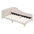 Lit de repos double Whisen rembourré avec tête de lit et accoudoir