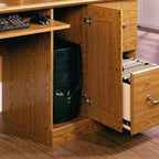 Bureaux de direction HomeStock en bois marron de 57,25 po de hauteur avec tiroir polyvalent